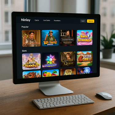 Ninlay Casino - Desktop Site Design - Australian Online Gaming Platform